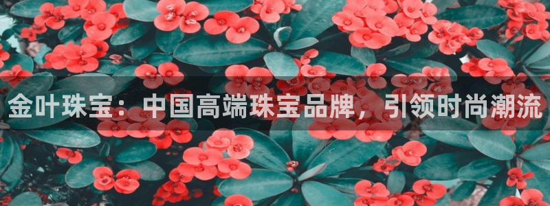 新宝注5册：金叶珠宝：中国高端珠宝品牌，引领时尚潮流