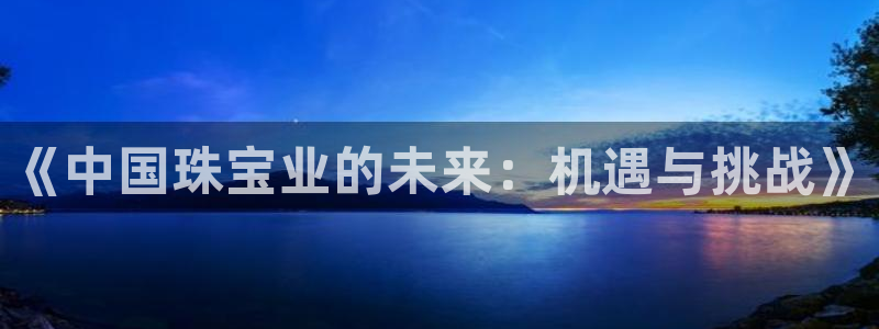 新宝5是什么样子的：《中国珠宝业的未来：机遇与挑战》
